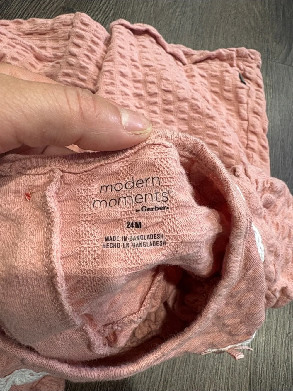 Pink Lace-Yoke Baby Dress for Everyday Wear
